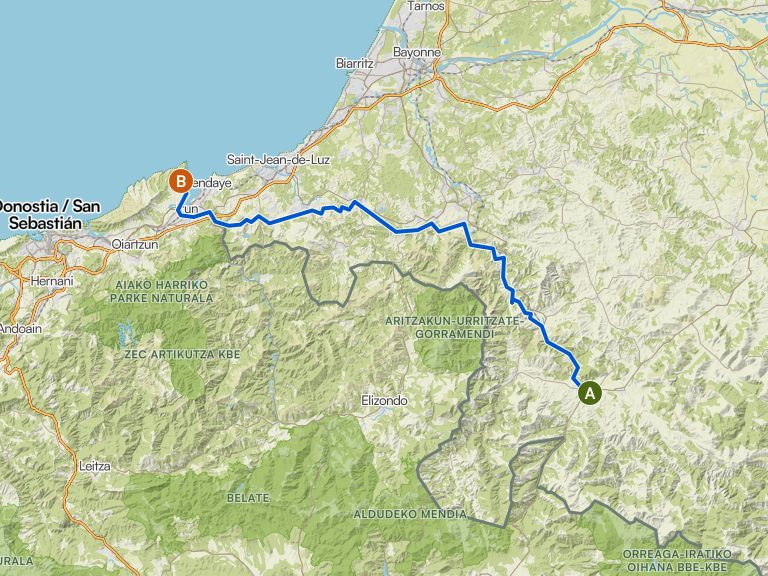 1 + 2 Etappe: Saint-Jean-Pied-de-Port nach Irun | Wanderung | Komoot